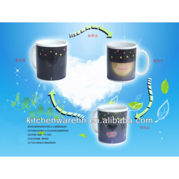 HAONAI BS0014 the most popular hot water color changing/magic mug